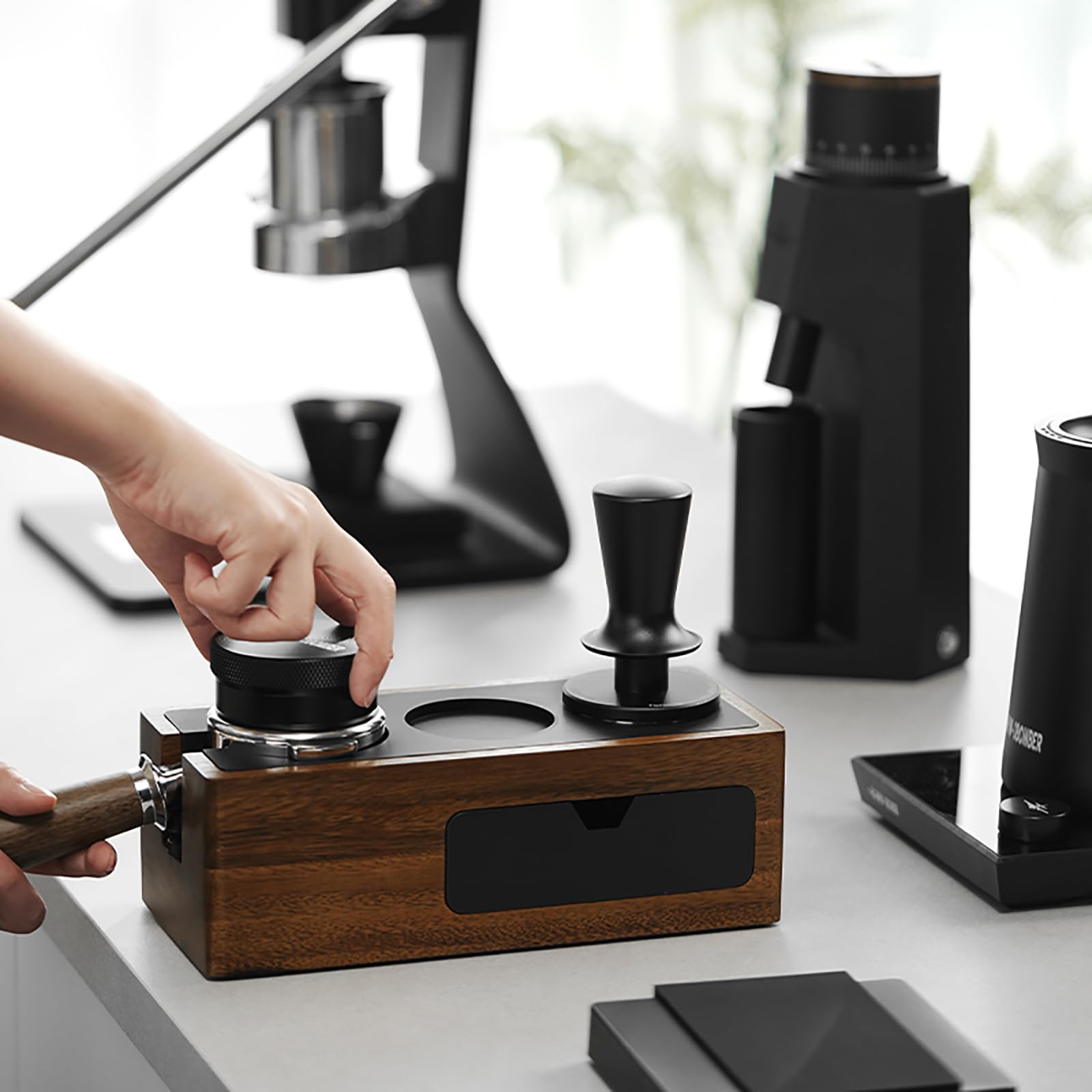 MHW-3BOMBER Coffee Distributor 54mm, 53.35mm Espresso Distribution Tool fit for 53mm/54mm Breville Portafilter, Height Adjustable Espresso Distributor, Detachable CD Espresso Leveler,T6093L4-OS - Image 7