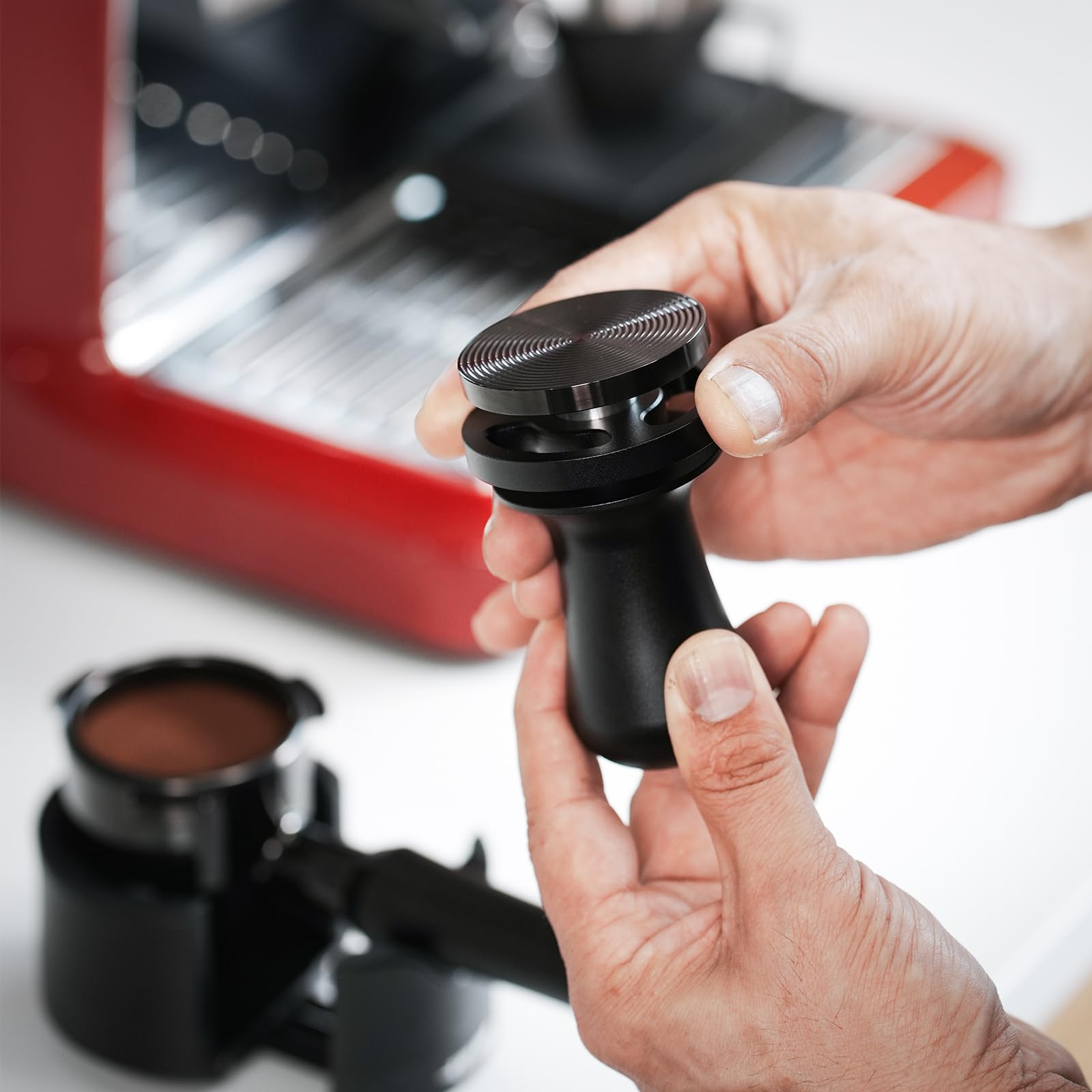 MHW-3BOMBER 51mm Espresso Tamper with 30lbs Click Feedback, 3-Spring Constant Pressure Design, Electroplated Black Threaded SUS304 Base for 51mm Portafilter, T7016-OS - Image 7