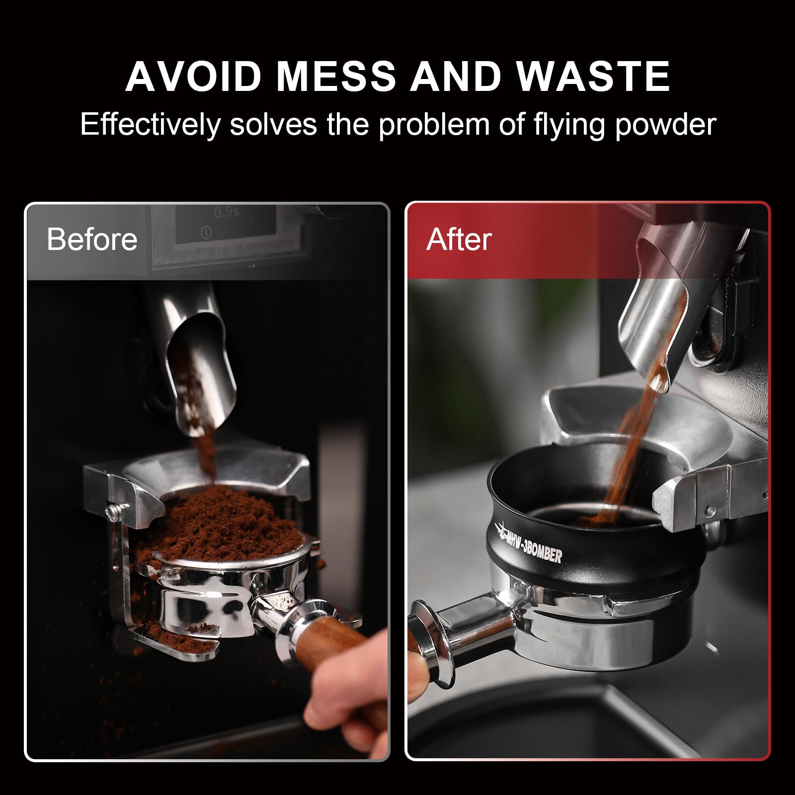 MHW-3BOMBER 0.2mm Ultra Thin 54mm Espresso Puck and Espresso Funnel - Image 8