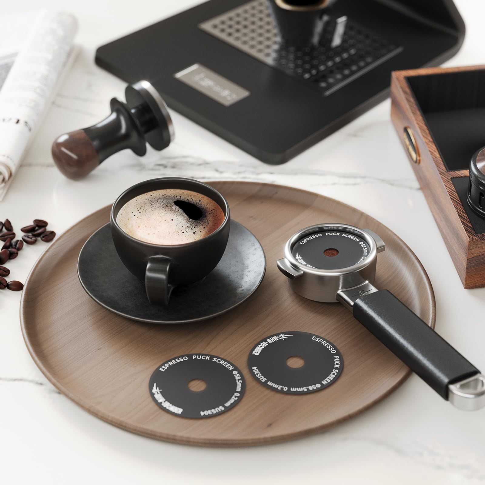 MHW-3BOMBER 54mm Espresso Puck Screen Reusable Coffee Filter 0.2mm & 0.8mm - Image 6