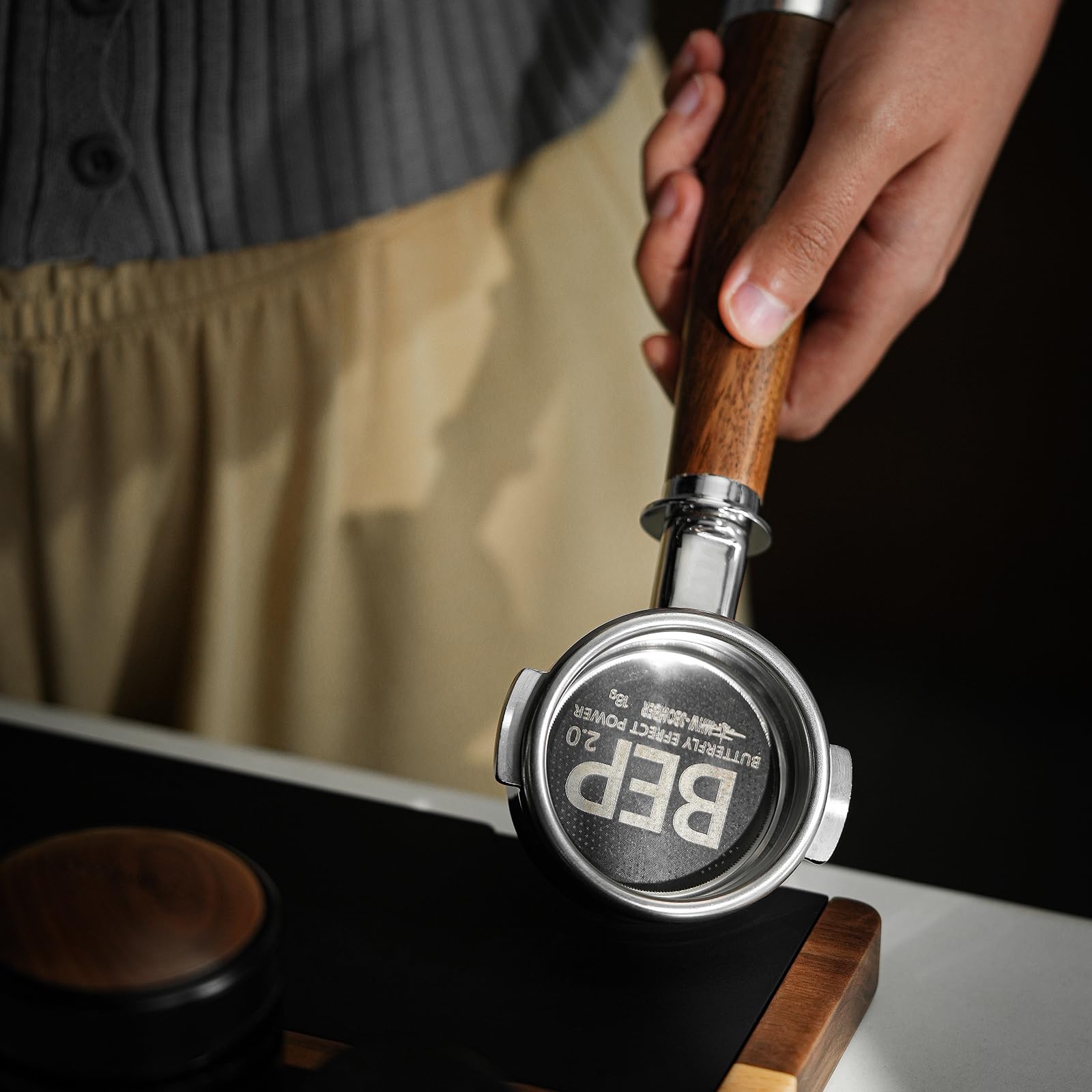 MHW-3BOMBER 58mm Espresso Filter Basket, 18g Double-layer Stainless Steel High Precision Extraction Portafilter Basket Filter Fits Most 58mm Portafilter/Tamper, Ridged, FB5628 - Image 8