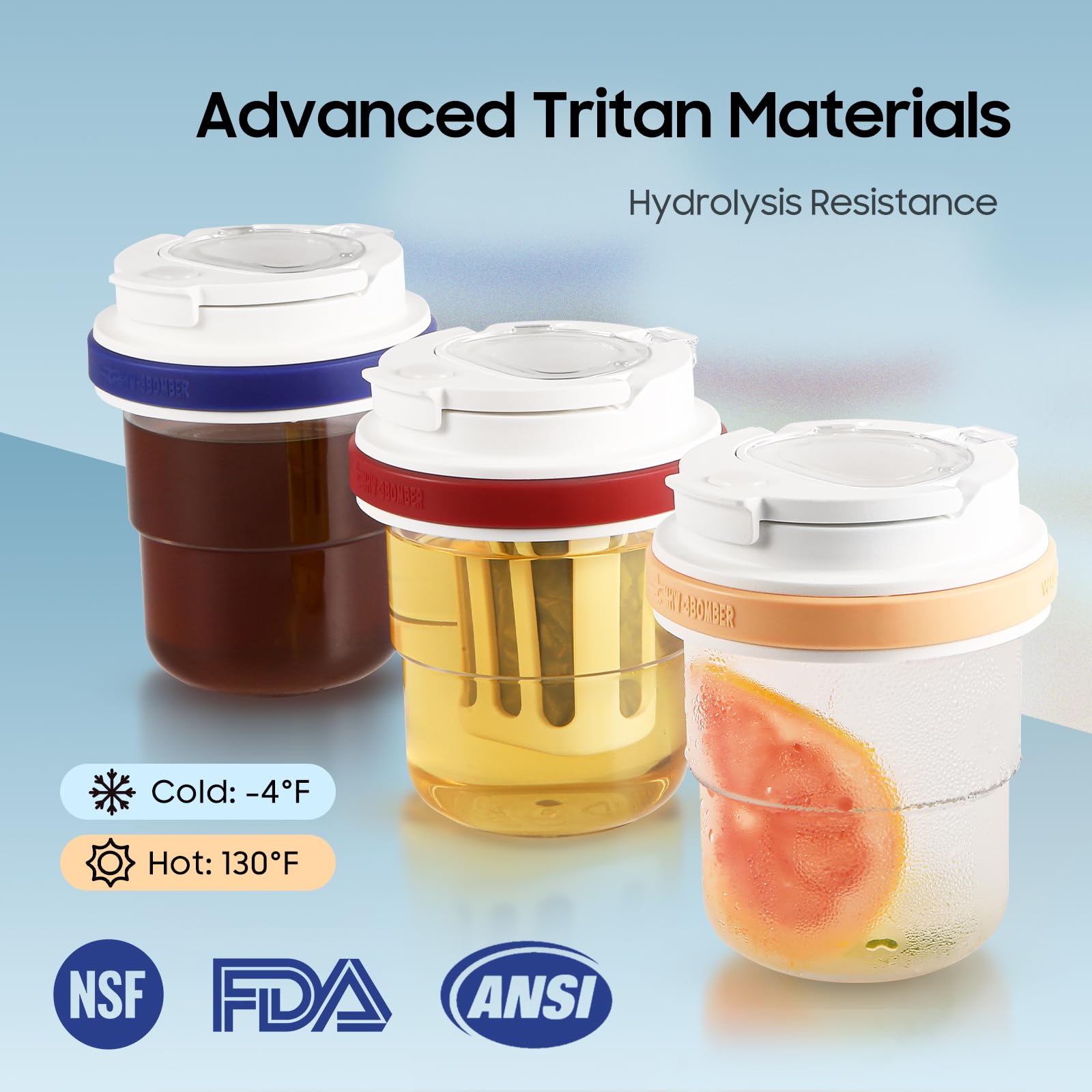 MHW-3BOMBER Cold Brew Coffee Maker Crossbody Portable 18oz - Iced Coffee Mug Tea Brewer Pitcher with Filter - Travel Coffee Tumbler for Gifts Car Office Gym, Red M5771R-OS - Image 7