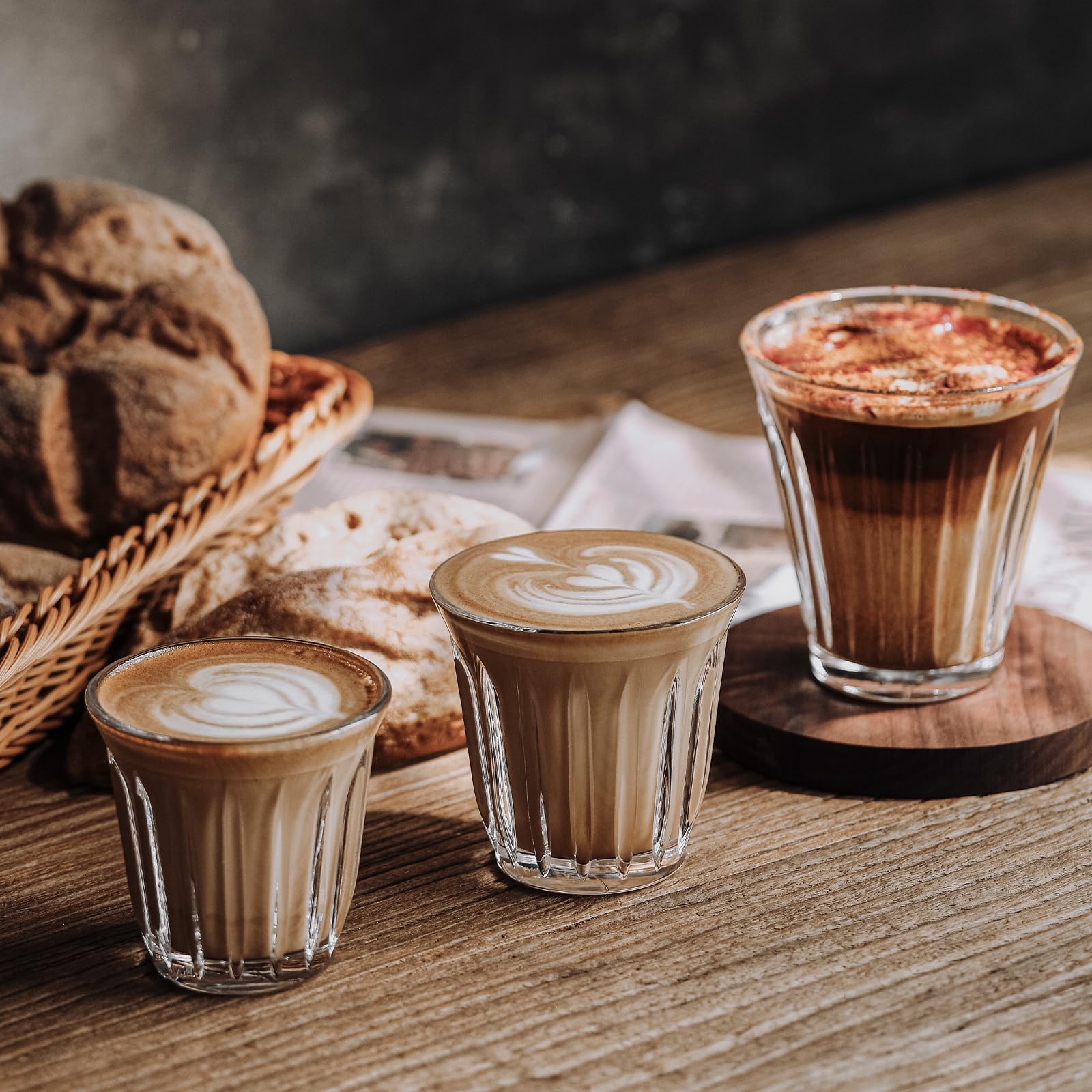 MHW-3BOMBER Espresso Coffee Glasses Set of 6 Drinking Glasses 8.1OZ Latte Glasses for Beverage, Water, Whiskey, Juice, Cocktail, Beer G6195-OS - Image 6