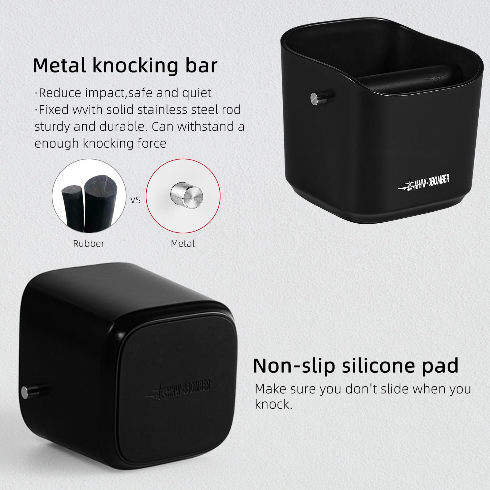 MHW-3BOMBER Cleaning Set for Coffee Bar/Counter, Includes an air Blower, a Knock Box and Four Towels - Image 6