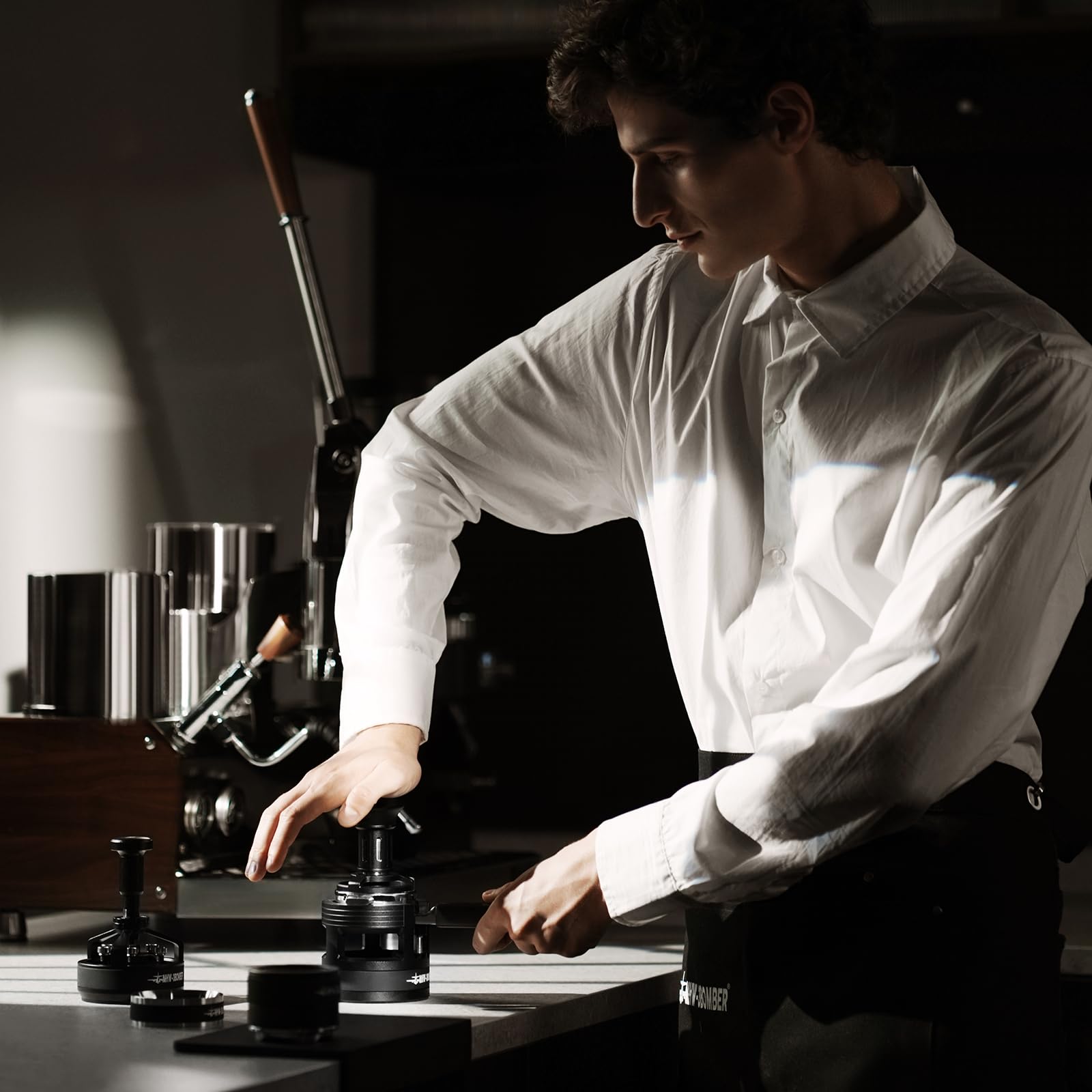 MHW-3BOMBER Espresso Tamper, 54mm-Spring-Loaded Coffee Tamper with Sound Feedback, Barista 54mm Tamper for Breville, Tamper for Espresso Machine,Thread Base YU Series, T6147-OS - Image 8