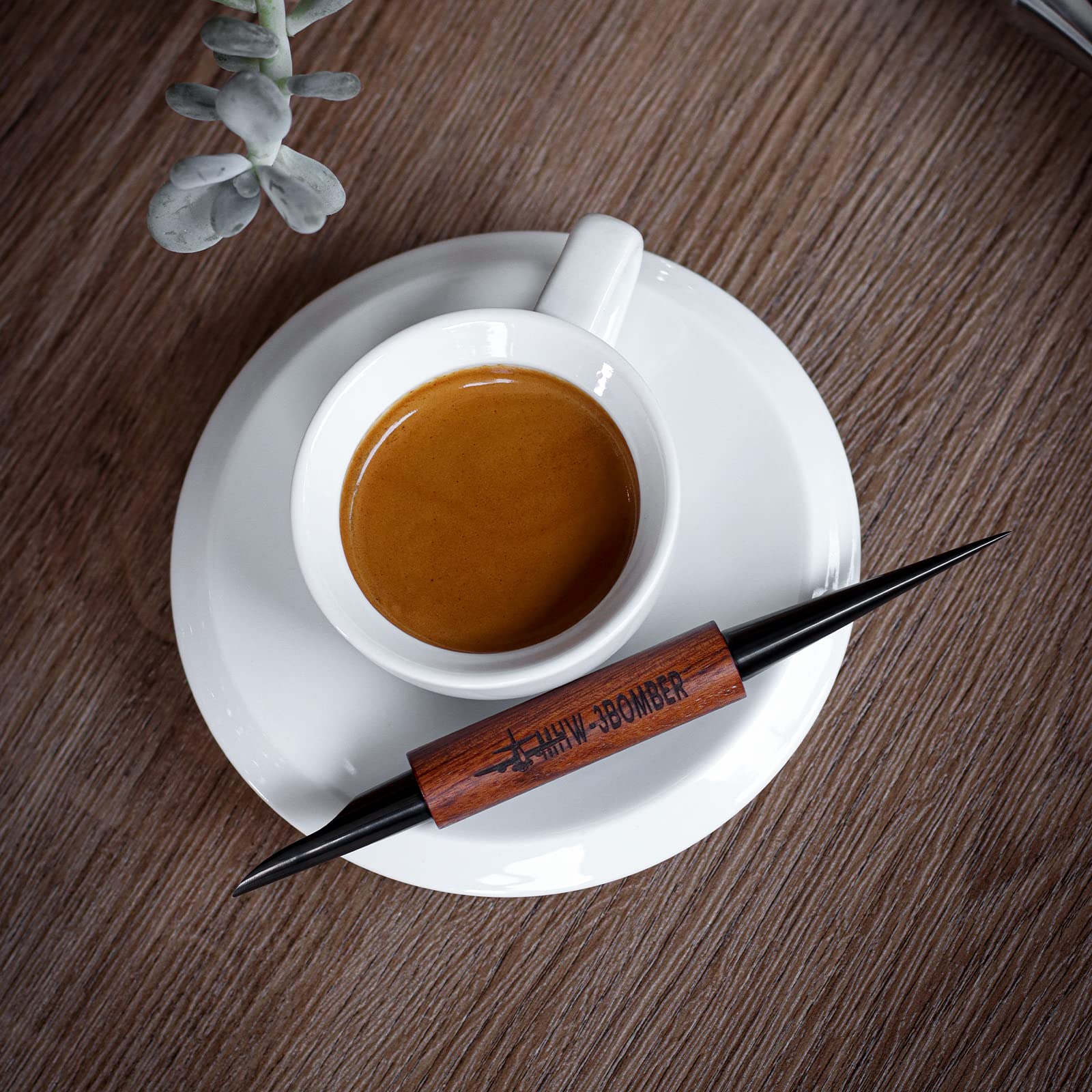 MHW-3BOMBER Latte Art Pen for Barista, Rosewood Coffee Art Pen for Latte, Cappuccino, Macchiato, Espresso Art Tool Barista Gift, CN5400R - Image 7
