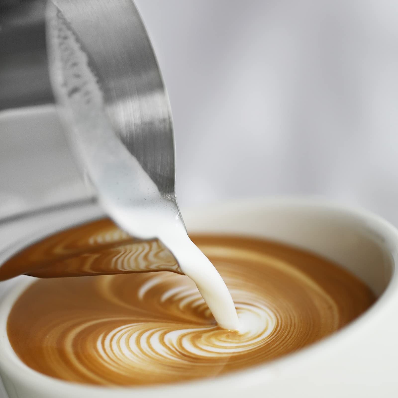 MHW-3BOMBER Milk Frothing Pitcher 12oz/350ml Milk Frother Cup Espresso Steaming Pitcher Stainless Steel Milk Frother Cup Barista Latte Art Round Spout Latte Art Pitcher P7121S - Image 5